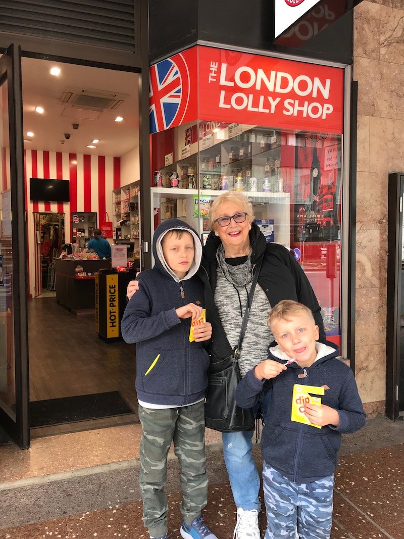 Photo - family at london lolly shop nz