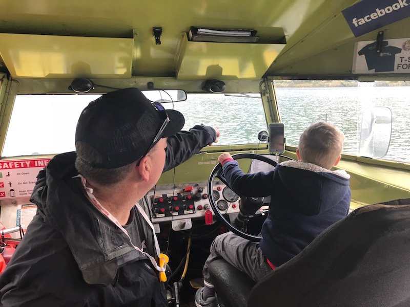 Photo - jack driving the rotorua duck tours