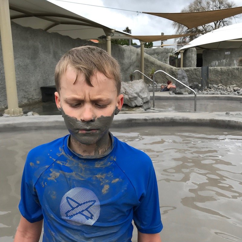 Photo- mud on face