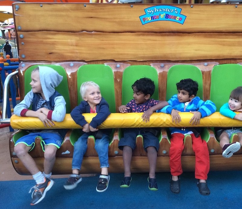 Toddlers at movie world - pounce and bounce header