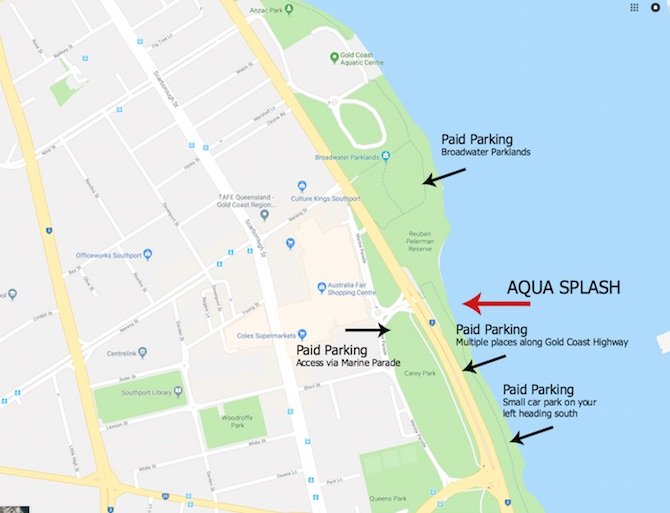 aqua splash parking