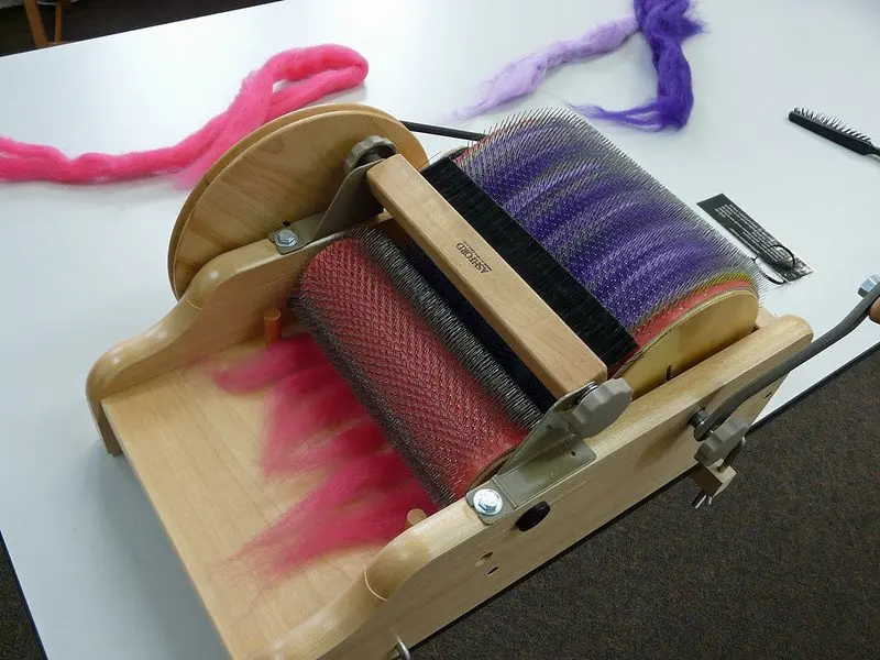 drum carder at ashford craft shop pic by jane nearing