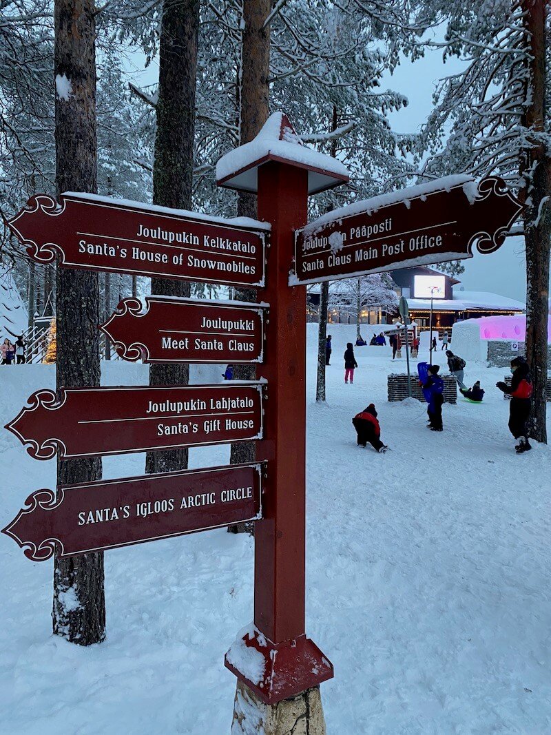 image - santa claus holiday village sign