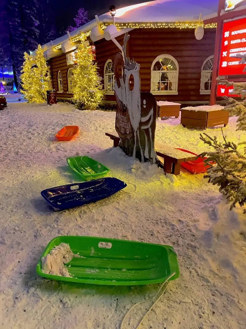 image - santa claus holiday village sled