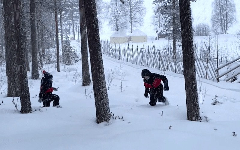 image - santa fun day playing-in-the-snow-at-rovaniemi