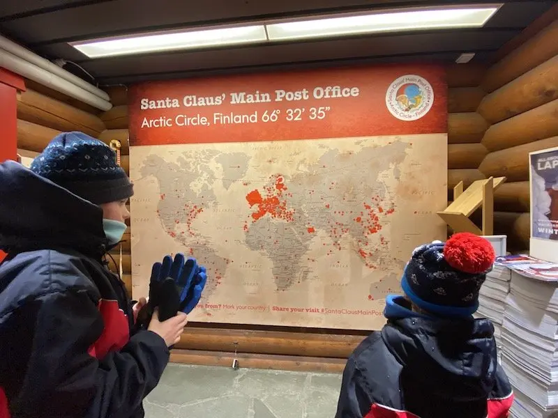 image- santa post office map of visitor home cities