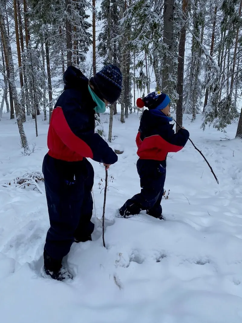 image - walking in snow lapland elves