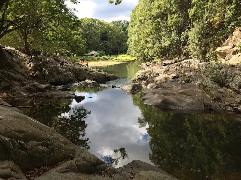 photo - currumbin rock pools gold coast view towards swimming hole 800