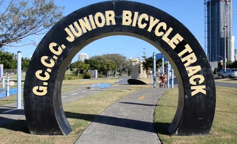 photo - gccc junior bicycle track sign