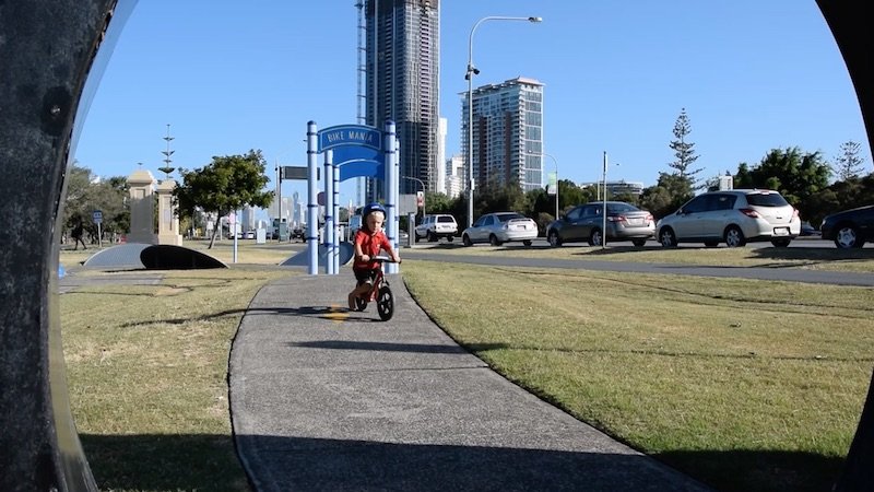 photo - kids bike tracks gold coast window