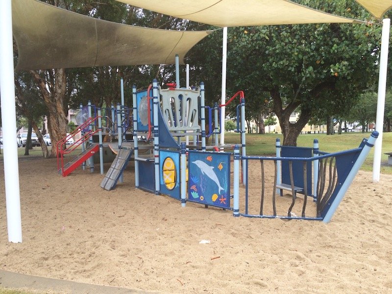 photo - paradise point playground ship hull