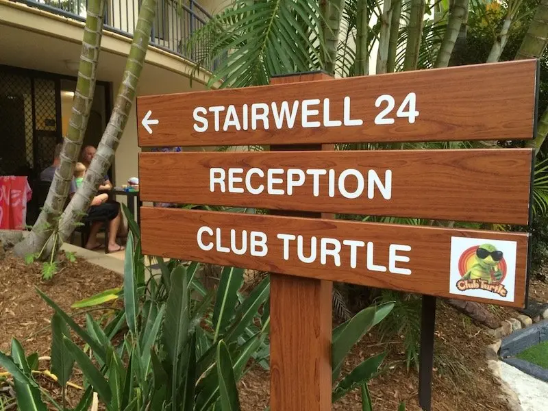photo - turtle beach resort gold coast sign