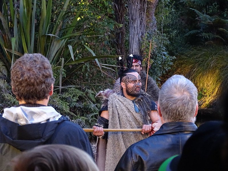 tamaki maori village arrival pic by ev brown