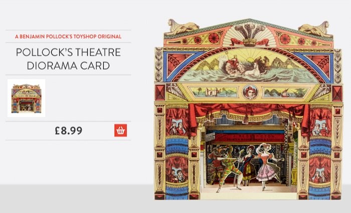 Image - Benjamin Pollack's Toyshop toy theatre card