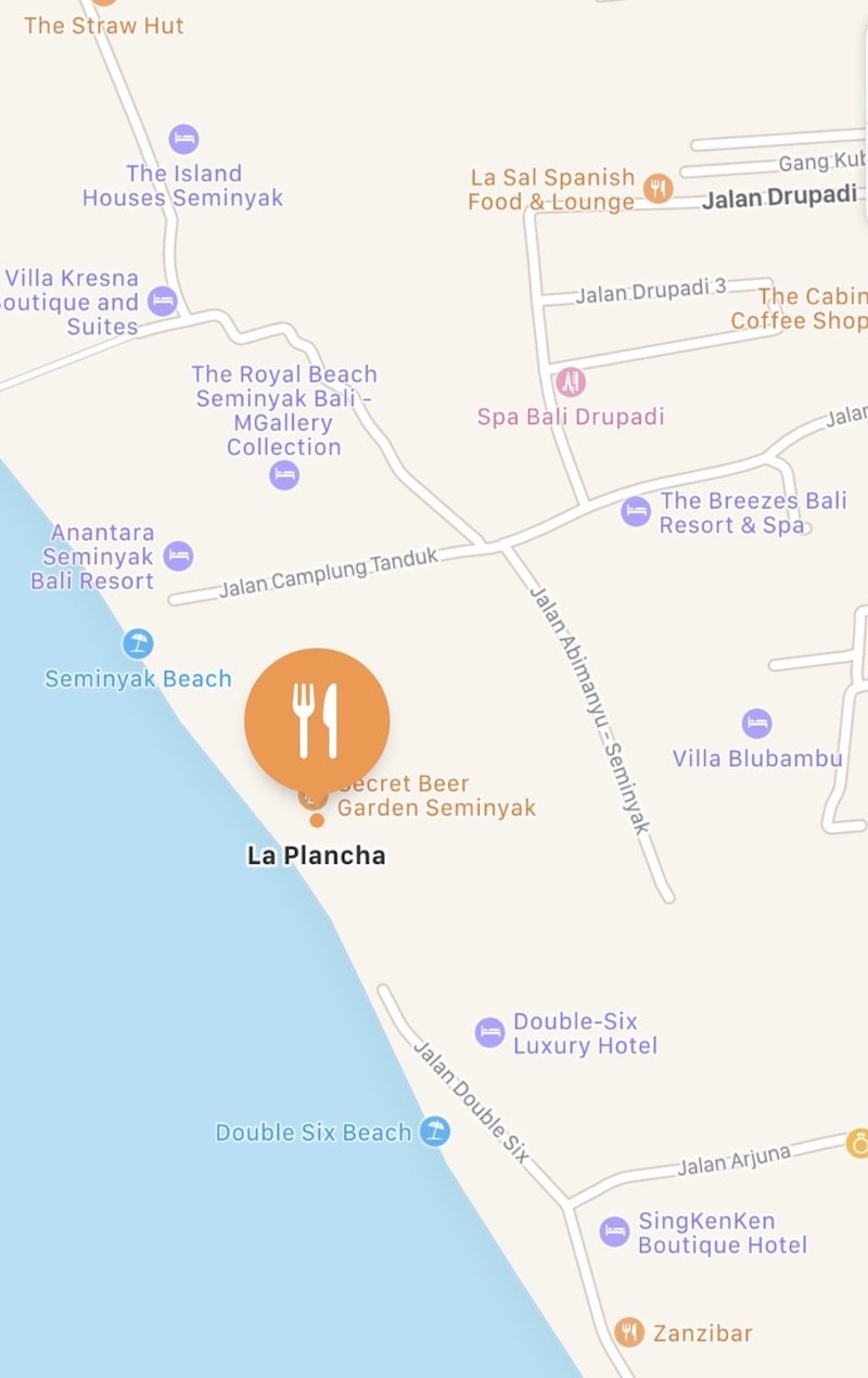 image - La plancha bali map