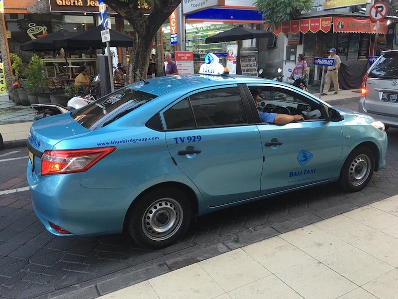 image - bluebird taxi bali view of car