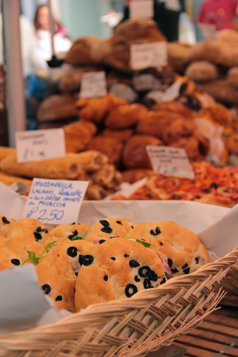 image - portobello market foccacia bread by michela simoncini flickr