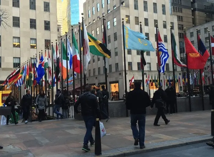 image - rockefeller center flags lego store