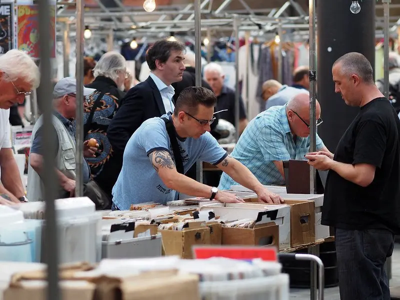 image - vintage record market at spitalfields by ungry young man 