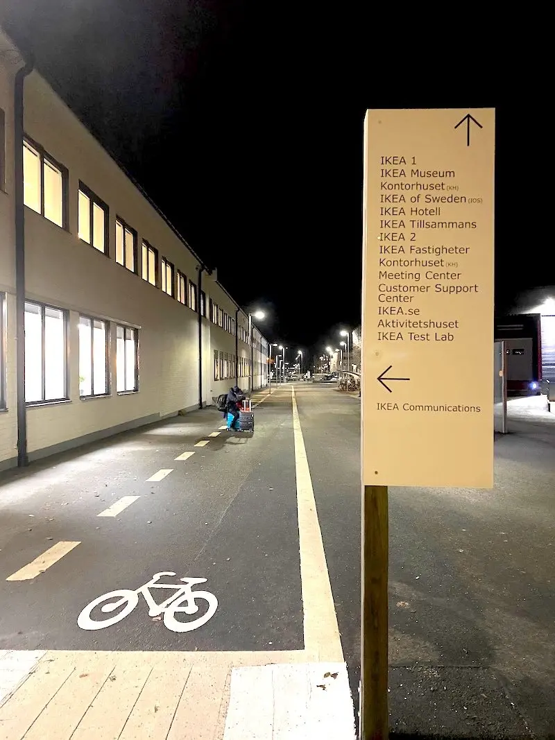 image - bikeway from almhult train station to ikea hotel
