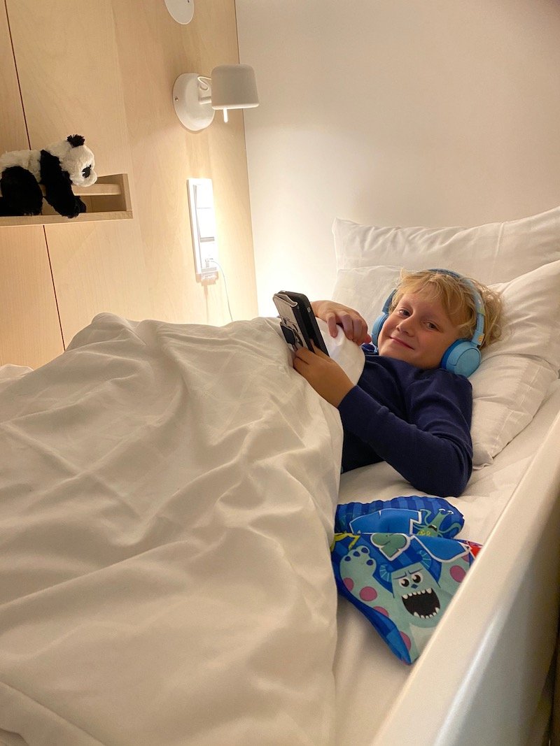 image - jack in bed at ikea hotel sweden