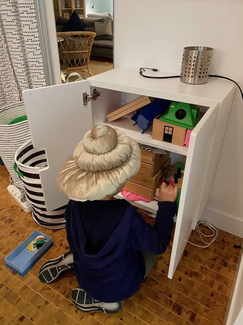 image - jack playing with ikea hotel toys