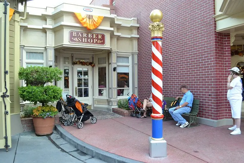 image - main st barber magic kingdom disney world by dk peterson 