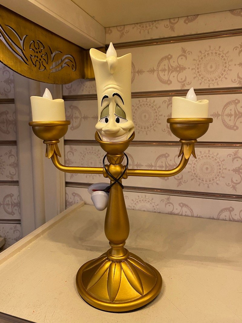 image - disney beauty and the beast lumiere candlestick