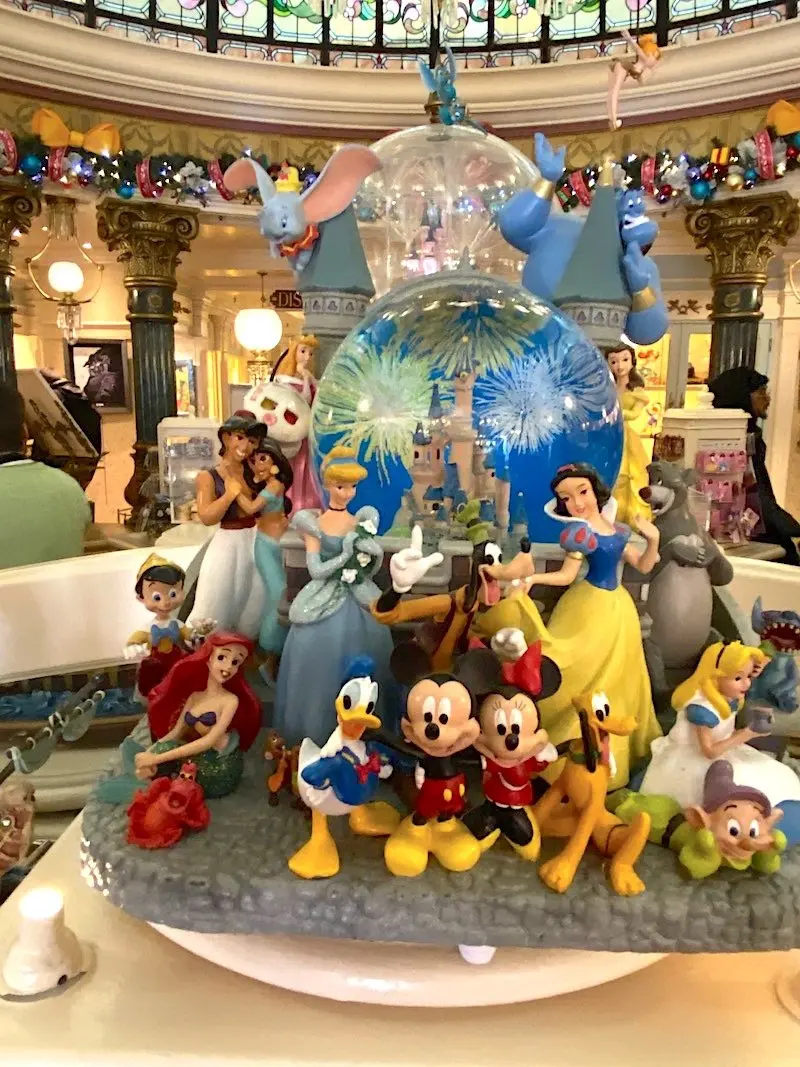 image - disney characters snow globe