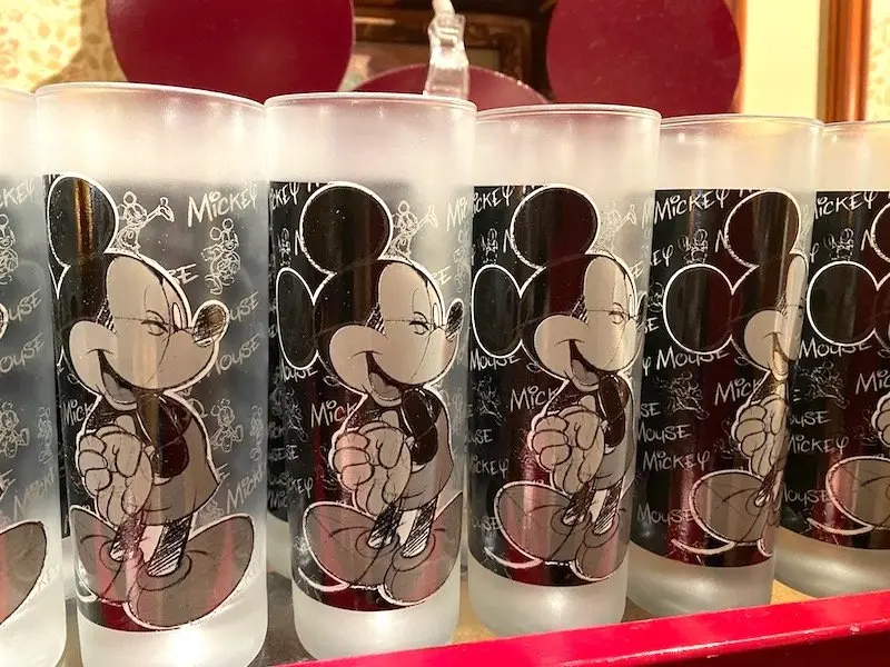 image - disneyland paris lilly's boutique mickey mouse etched glasses