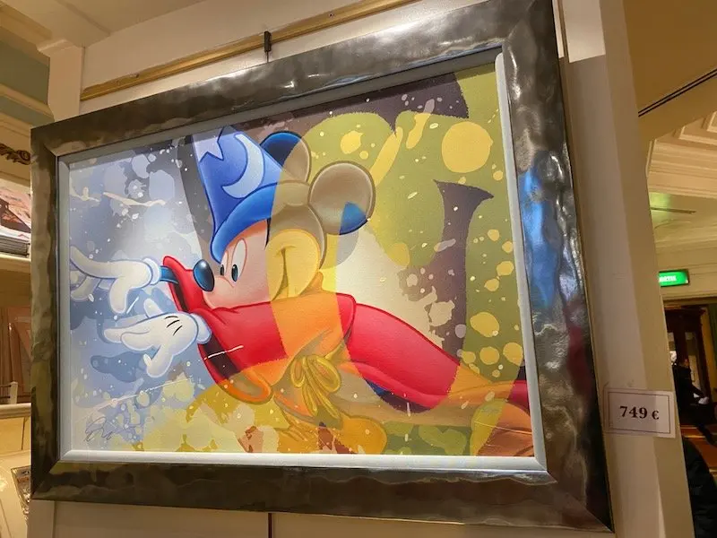 image - disneyland paris mickey fantasia art cell