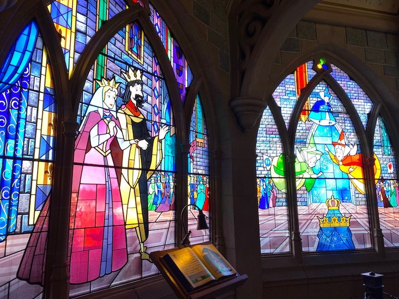 image - disneyland paris sleeping beauty castle stained glass windows