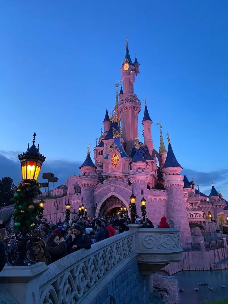 image- disneyland paris castle at night