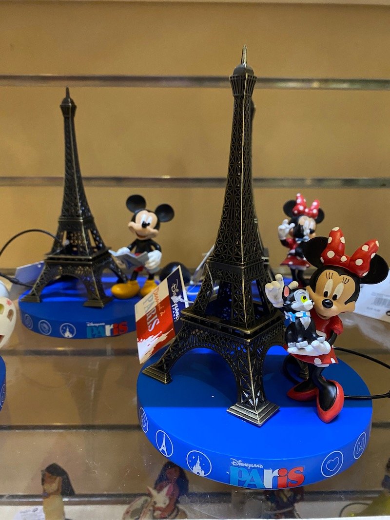 image - disneyland paris figurine eiffel tower with minnie and mickey