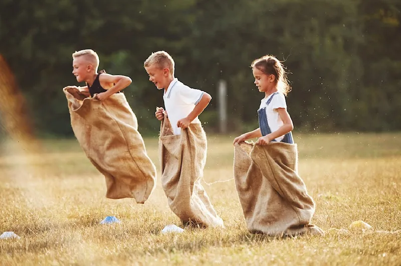 image - trampoline sack races 