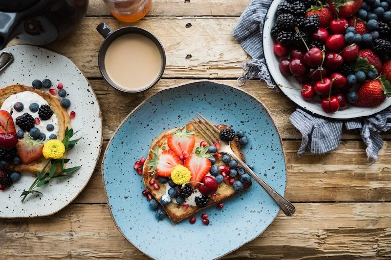 image - edible flowers on french toast by brooke-lark