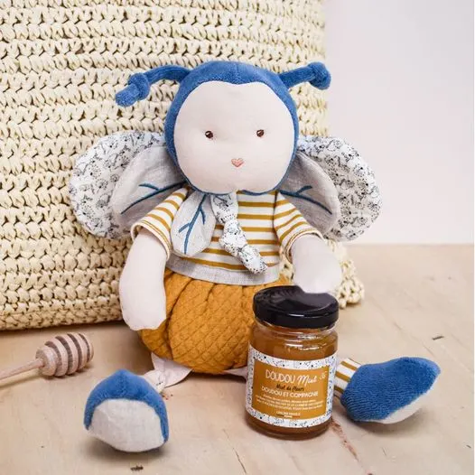 image - pollen organic bee soft toy by doudou et compagnie