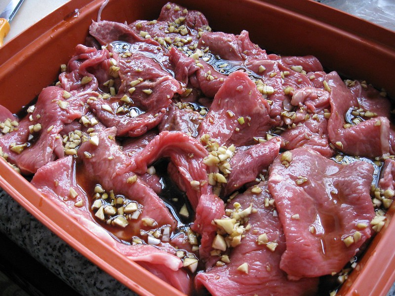 image - beef jerky marinating