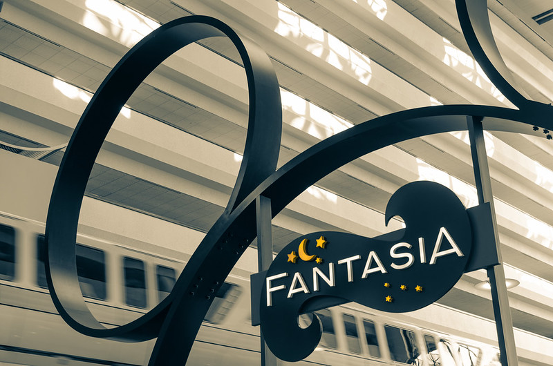 image - disney contemporary resort fantasia signage by ryan dlugash