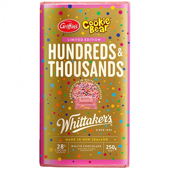image - whittakers hundreds and thousands chocolate bar