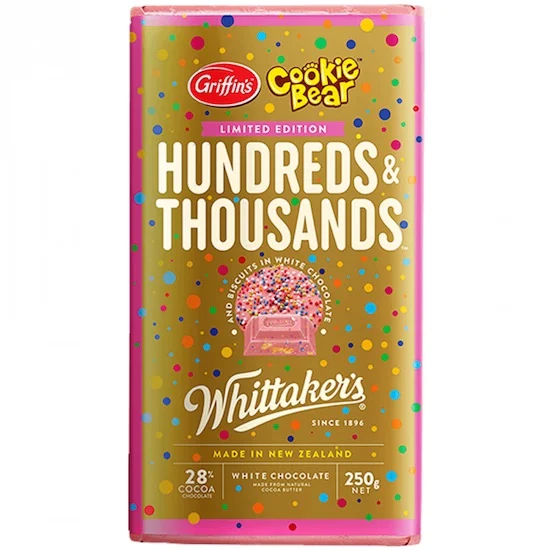 image - whittakers hundreds and thousands chocolate bar