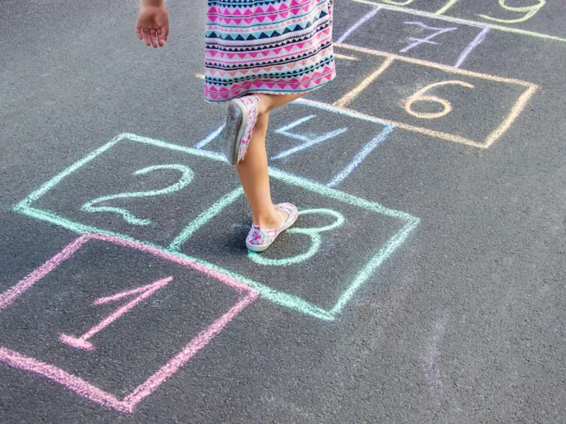 image - hopscotch on the trampoline 