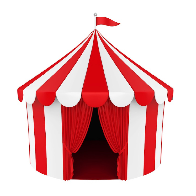 image - red and white circus tent