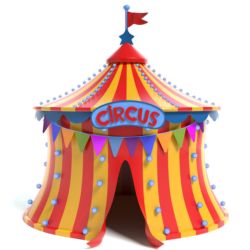 image - red and yellow big top canopy