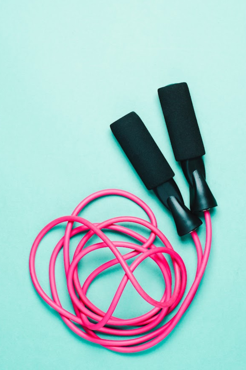 image - pink skipping rope for trampoline games