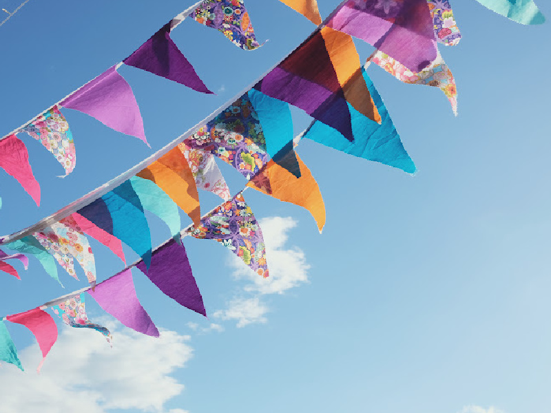 image - trampoline birthday party bunting 