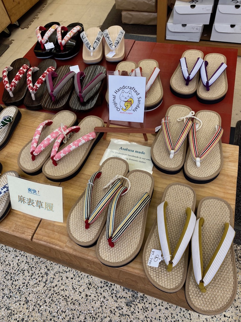 asakusa nakemise dori street shopping slippers